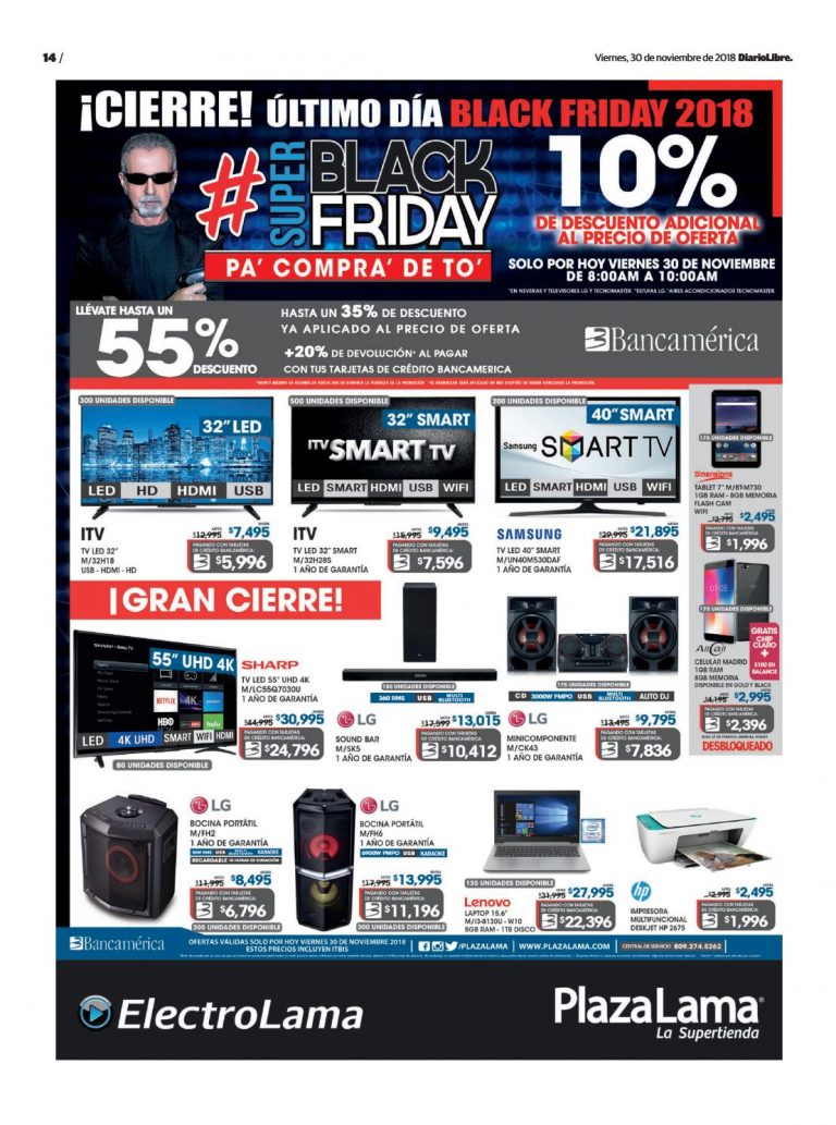 Encarte Plaza Lama 1, Viernes 30 de Noviembre 2018 - Dominicana.do