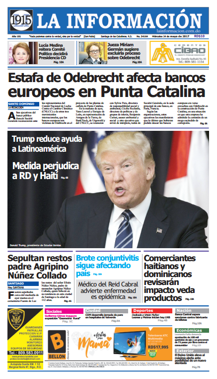 Portada La Información, Miércoles 24 de Mayo del 2017