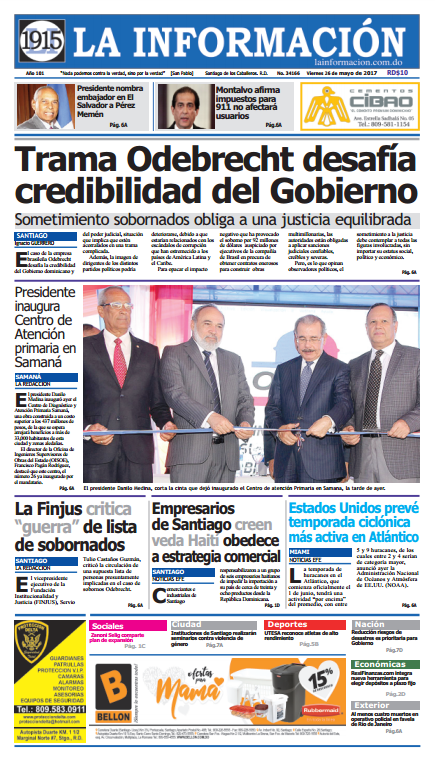 Portada La Información, Viernes 26 de Mayo del 2017