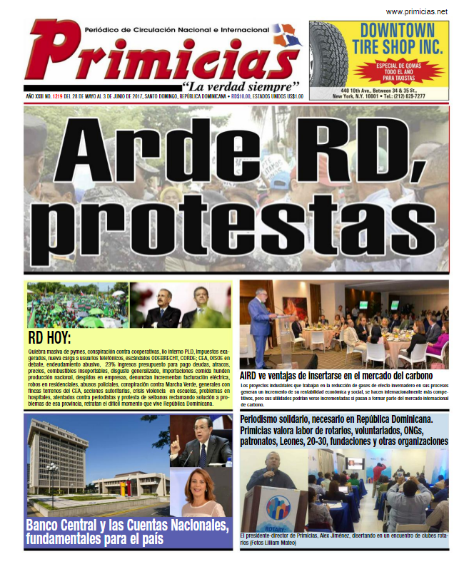 Portada Primicias, Lunes 29 de Mayo del 2017