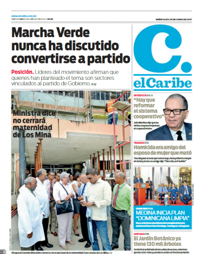 Portada El Caribe, Miércoles 28 de Junio del 2017