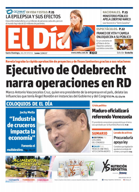 Portada El Día, Lunes 5 de Junio del 2017