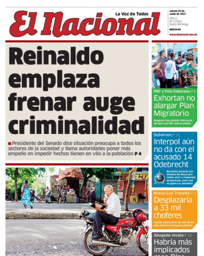 Portada El Nacional, Jueves 29 de Junio del 2017