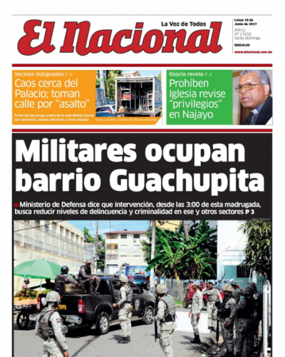 Portada El Nacional, Lunes 19 de Junio del 2017