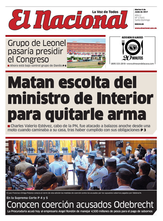 Portada El Nacional, Martes 6 de Junio del 2017