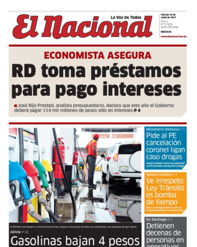 Portada El Nacional, Sábado 17 de Junio del 2017