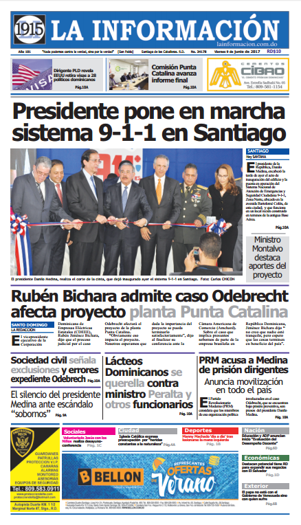 Portada La Información, Viernes 9 de Junio del 2017