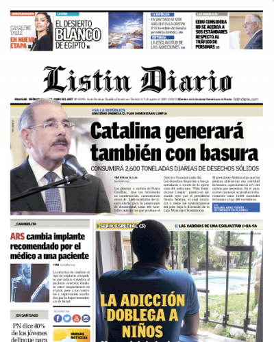 Portada Listín Diario, Miércoles 28 de Junio del 2017