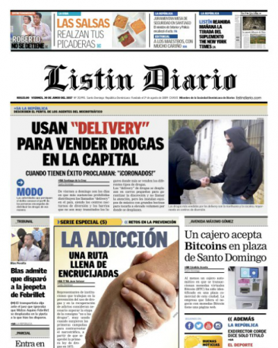 Portada Listín Diario, Viernes 30 de Junio del 2017