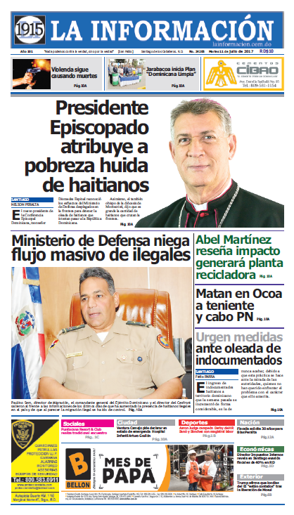 Portada La Información, Martes 11 de Julio del 2017