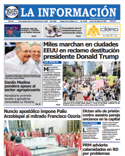 Portada La Información, Lunes 03 de Julio del 2017