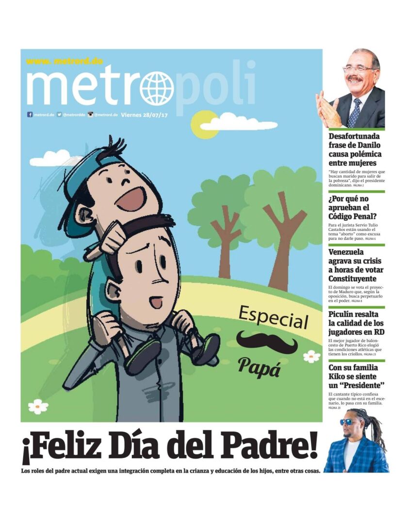 Portada Metro, Sábado 29 de Julio 2017