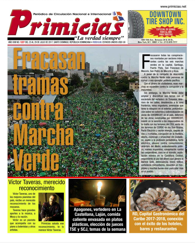 Portada Primicias, Lunes 24 de Julio 2017