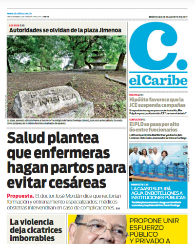 Portada El Caribe, Miércoles 23 de Agosto 2017