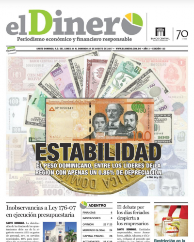 Portada El Dinero, Lunes 21 de Agosto 2017