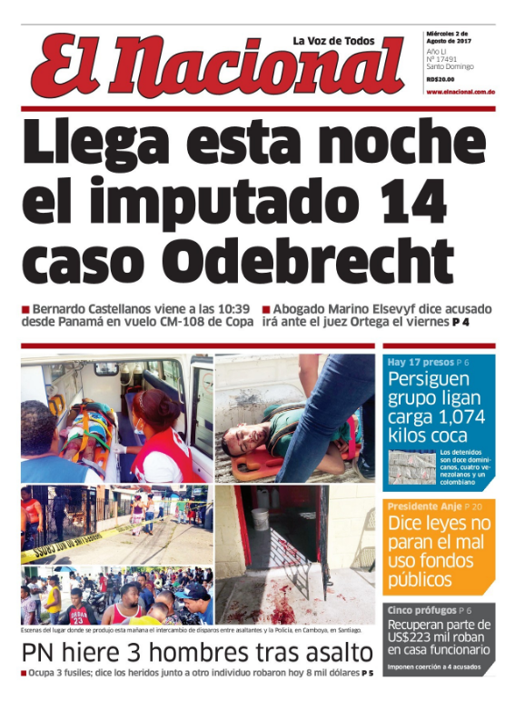 Portada El Nacional, Miércoles 02 de Agosto 2017