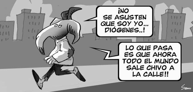 Caricatura Diógenes y Boquechivo – Diario Libre, Viernes 22 de Septiembre 2017