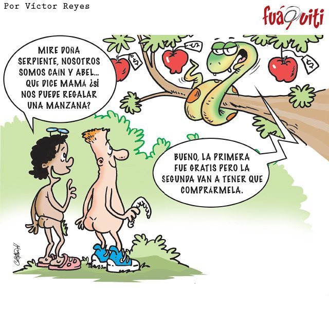 Doña serpiente no quiere que la cojan' de relajo' – Caricatura Fuaquiti, Septiembre 25 del 2017