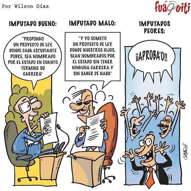 Mientras tanto en la cámara de imputados… – Caricatura Fuaquiti, Octubre 08 del 2017