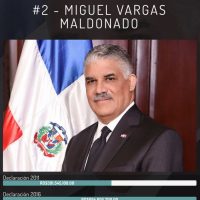 Miguel Vargas Maldonado, Ministro de Relaciones Exteriores. Aumento de RD$303,060,592 en patrimonio
