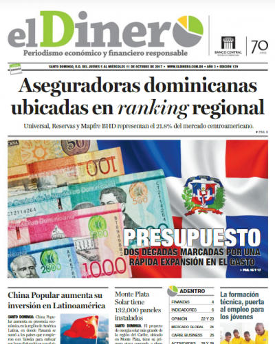 Portada Periódico El Dinero, Jueves 05 de Octubre 2017