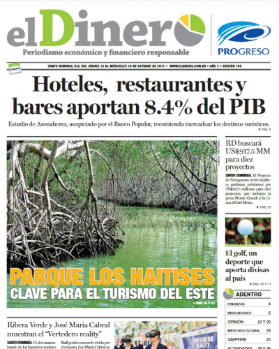 Portada Periódico El Dinero, Jueves 12 de Octubre 2017