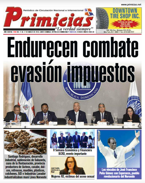 Portada Periódico Primicias, Domingo 11 de Marzo 2018