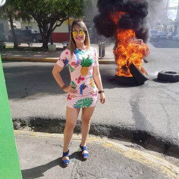 La Licenciada Zulenny Gómez a Nivel de Huelga