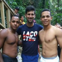 El tenista Novak Djokovic vacacionando en Cabrera, República Dominicana