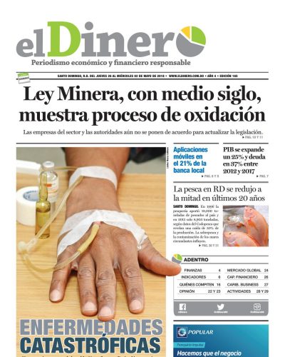 Portada Periódico El Dinero, Jueves 26 de Abril 2018