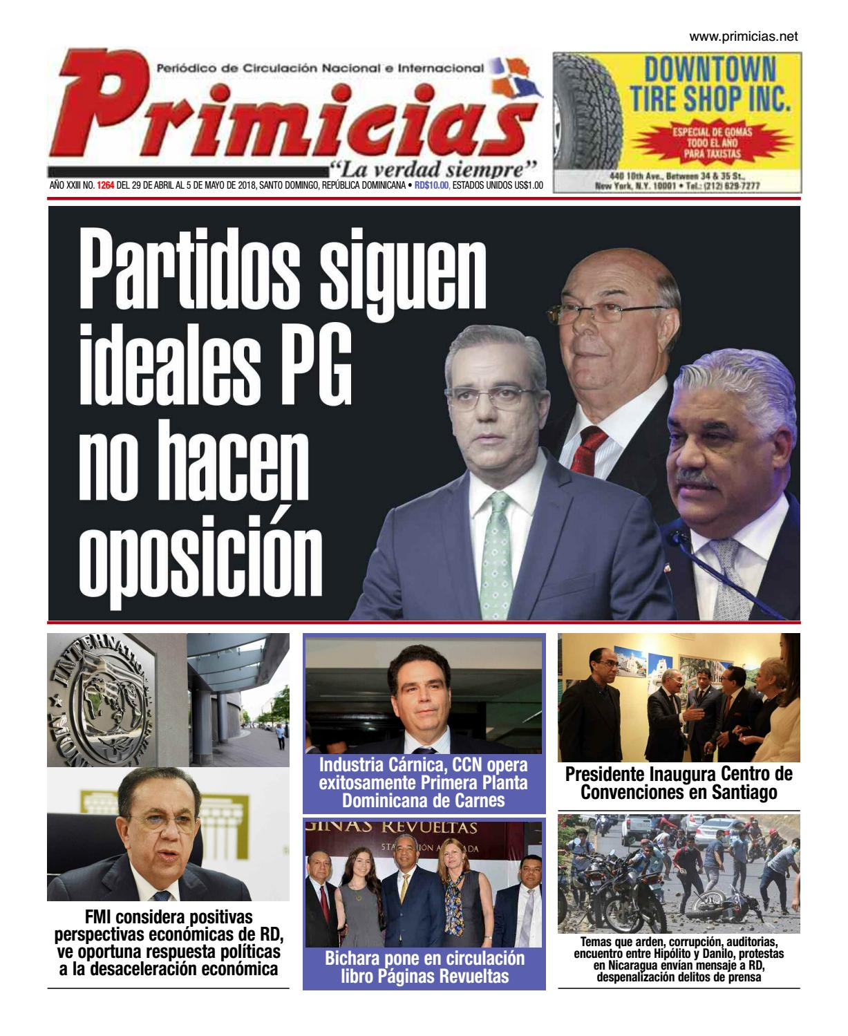 Portada Periódico Primicias, Lunes 30 de Abril 2018