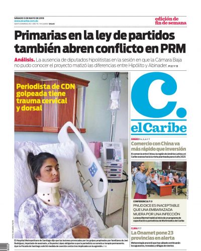 Portada Periódico El Caribe, Sábado 05 de Mayo 2018