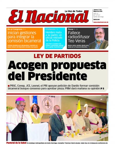 Portada Periódico El Nacional, Jueves 17 de Mayo 2018