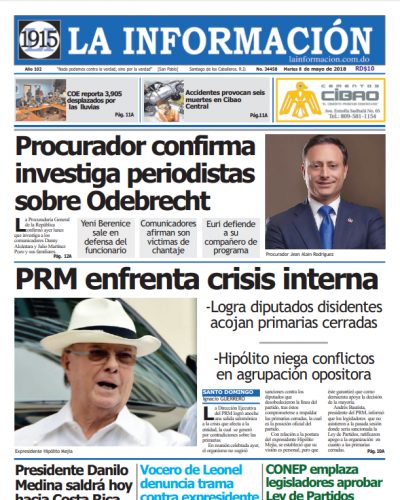Portada Periódico La Información, Martes 08 de Mayo 2018