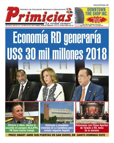 Portada Periódico Primicias, Lunes 07 de Mayo 2018