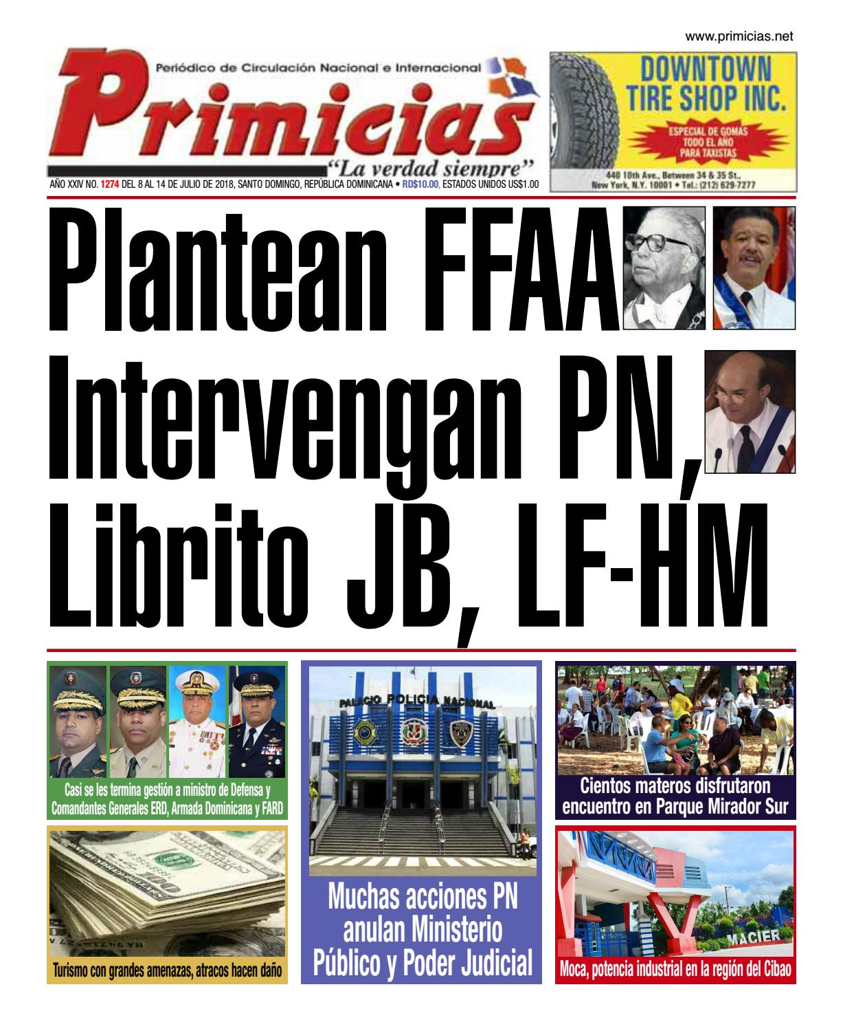 Portada Periódico Primicias, Lunes 09 de Julio 2018