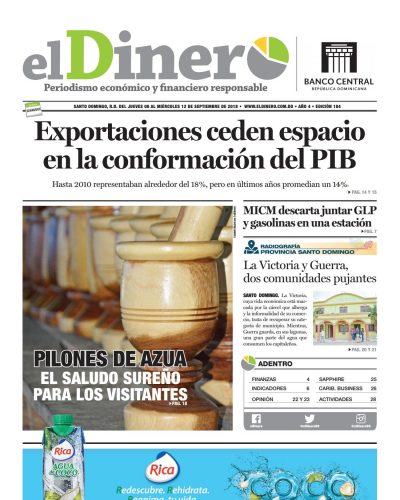 Portada Periódico El Dinero, Jueves 07 de Septiembre 2018