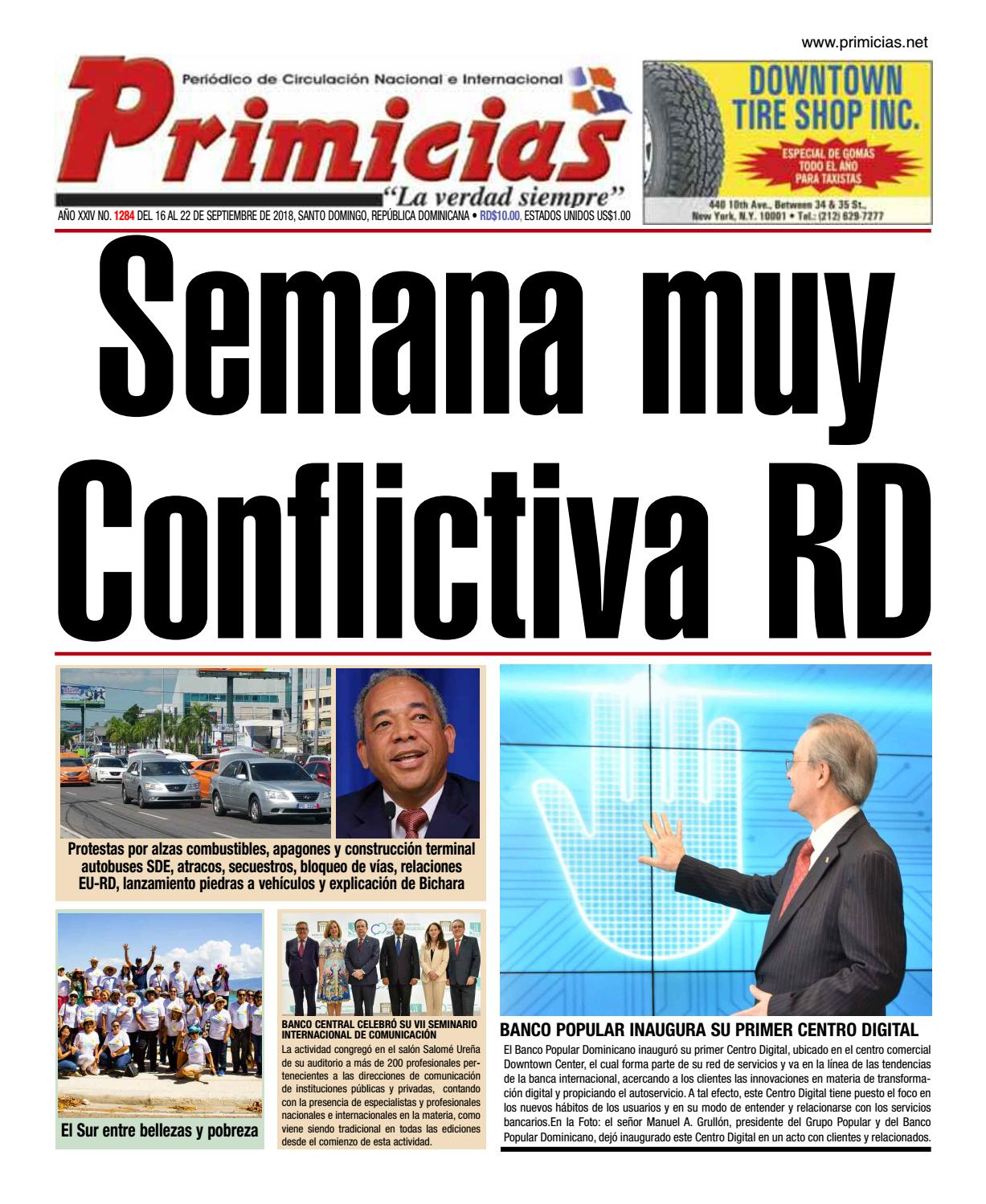 Portada Periódico Primicias, Lunes 17 de Septiembre 2018