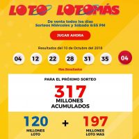 Leidsa Loto,  317, Millones, Sábado 13, 2018