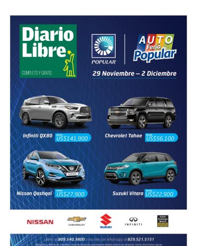 Encarte Auto Feria Popular, Jueves 29 de Noviembre 2018