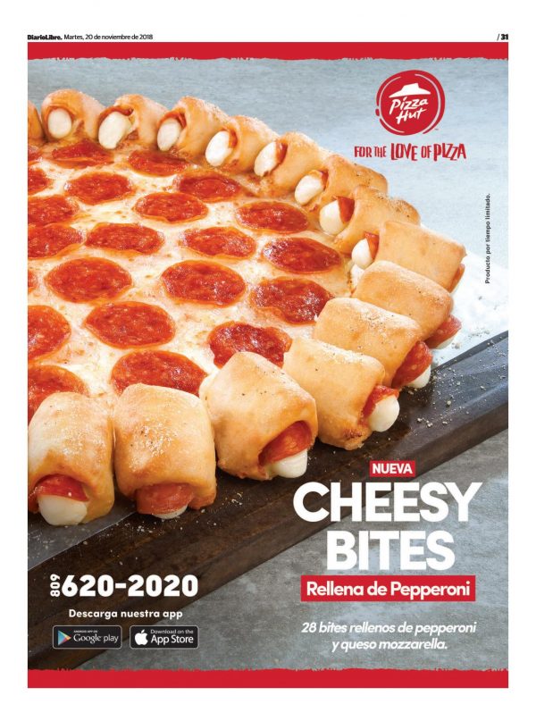 Encarte Pizza Hut, Martes 20 de Noviembre 2018 Dominicana.do