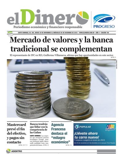 Portada Periódico El Dinero, Jueves 29 de Noviembre 2018