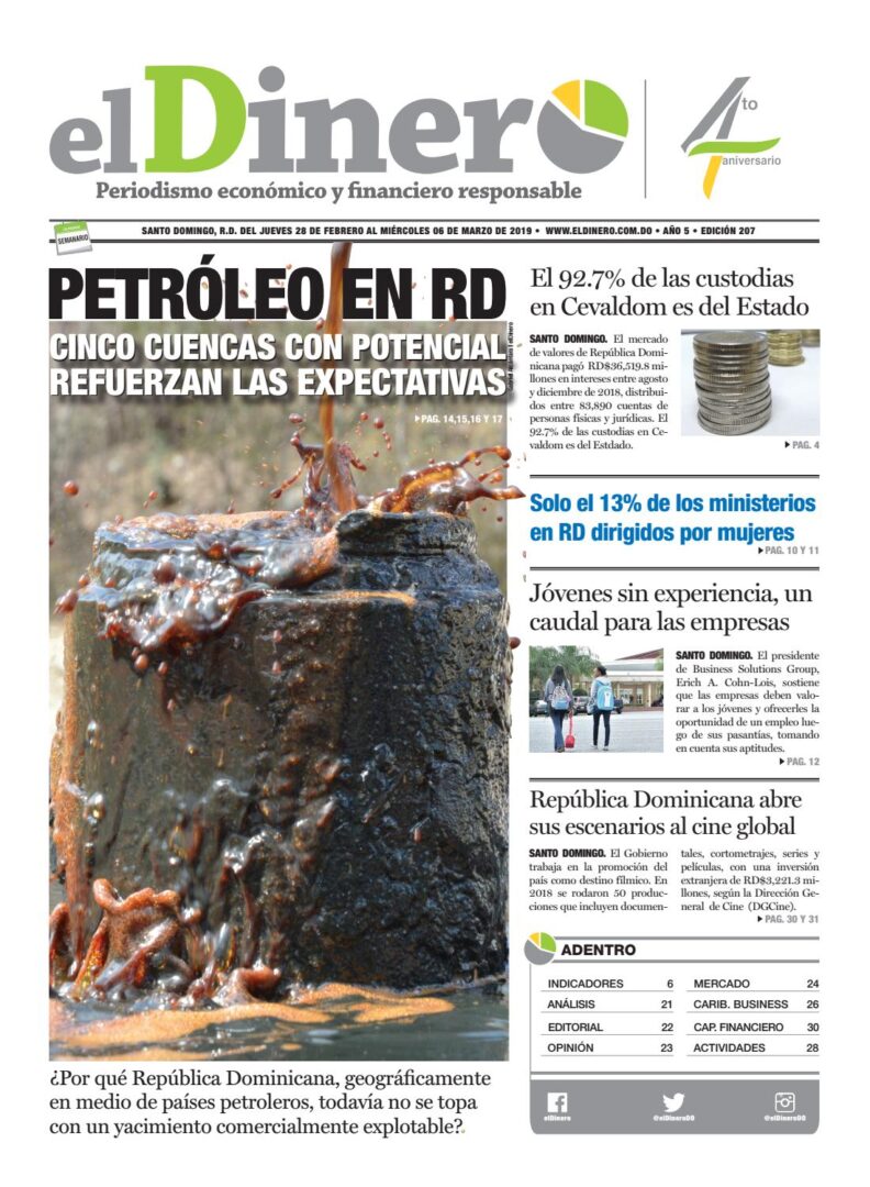 Portada Periódico El Dinero, Jueves 28 de Febrero 2019