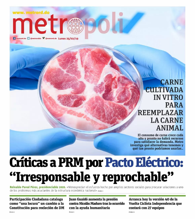 Portada Periódico Metro, Lunes 25 de Febrero 2019