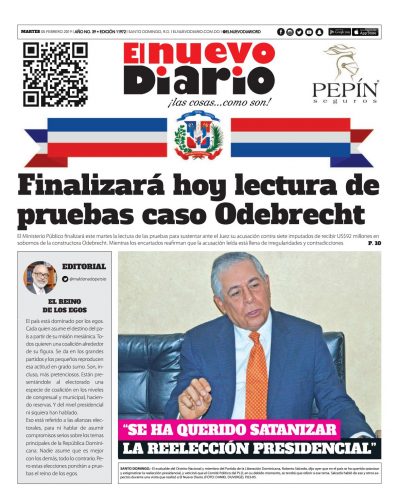 Portada Periódico El Nuevo Diario, Martes 05 de Febrero 2019