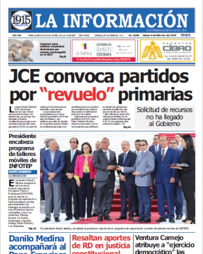 Portada Periódico La Información, Lunes 11 de Febrero 2019