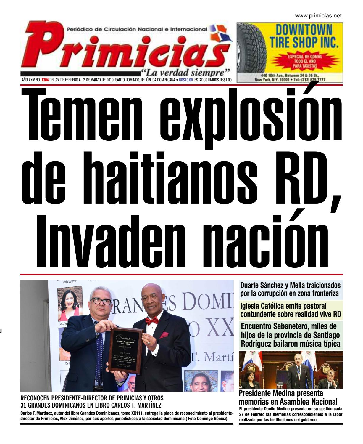 Portada Periódico Primicias, Lunes 25 de Febrero 2019