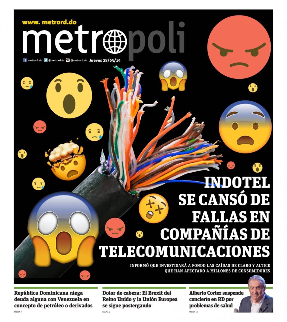 Portada Periódico Metro, Jueves 28 de Marzo 2019