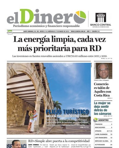 Portada Periódico El Dinero, Jueves 21 de Marzo 2019