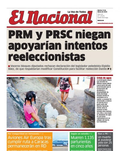 Portada Periódico El Nacional, Martes 12 de Marzo 2019
